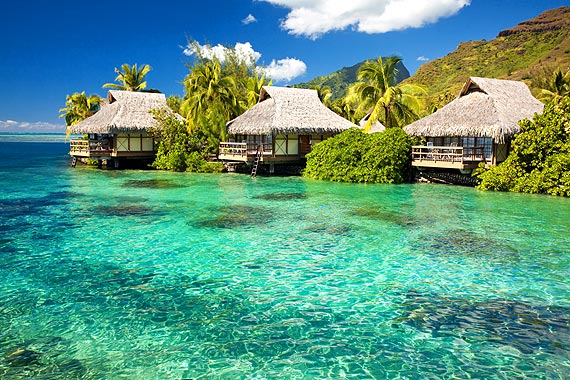Südsee: Wasserbungalows in Polynesien